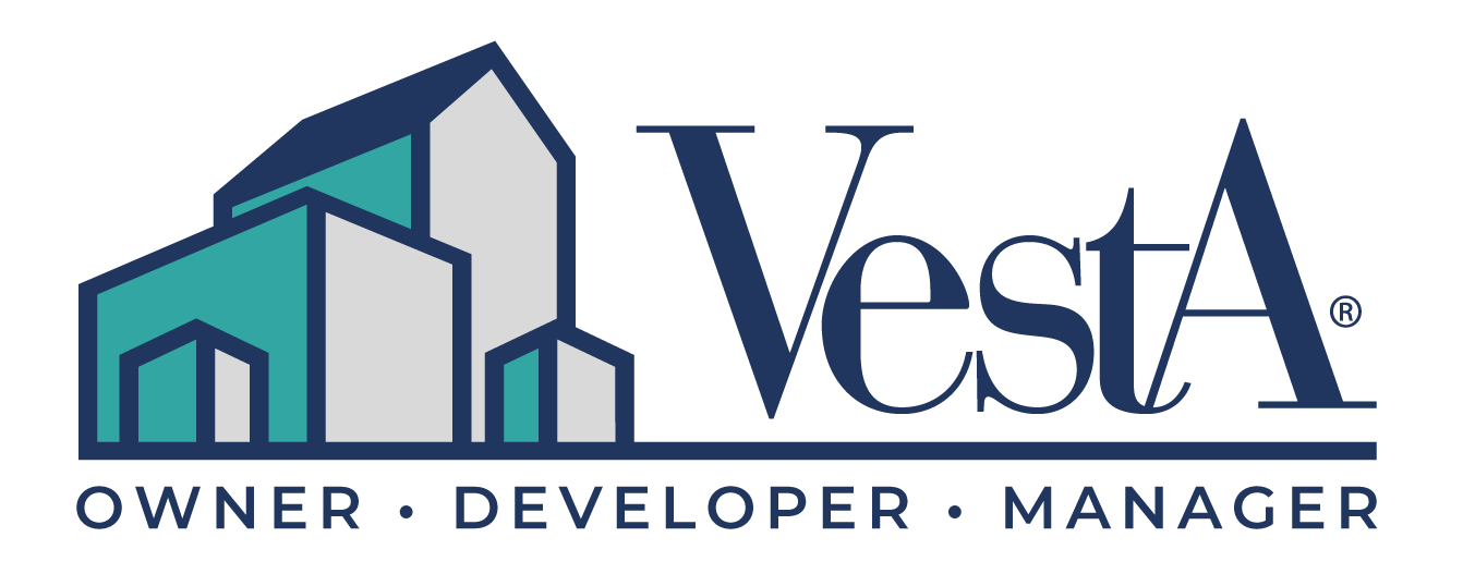 A logo for Vesta, which stands for Owner, Developer, Manager, is displayed.
